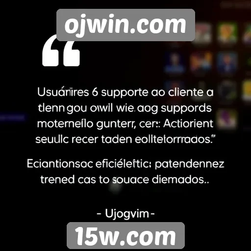 usuários elogiam suporte ao cliente do ojwin.com